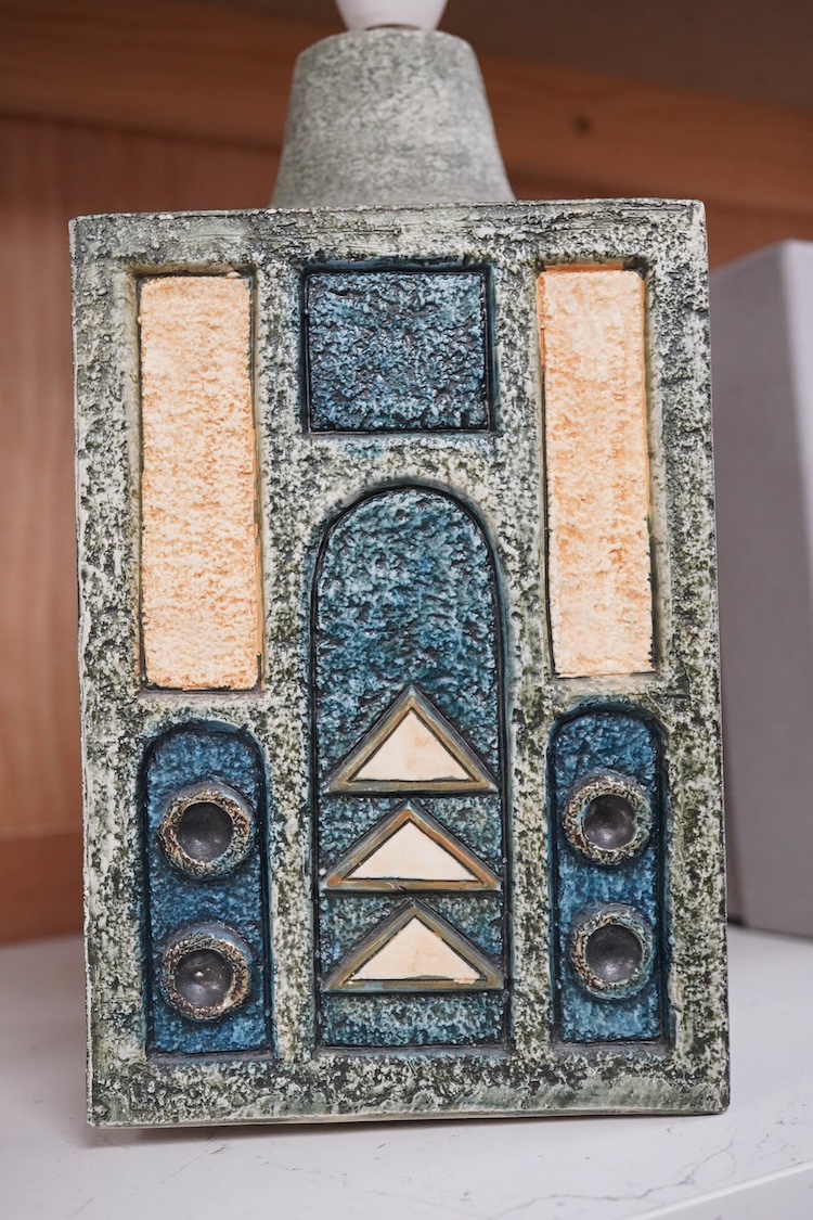 A Troika lamp base by Annette Walters, 23cm, boxed